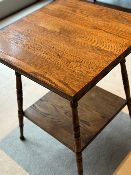 Large Oak Aesthetic Movement Table