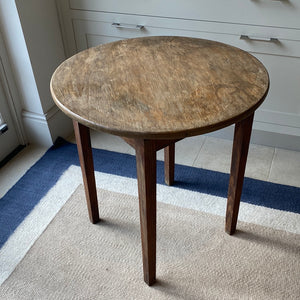 Vintage French Pine Table with Painted Legs