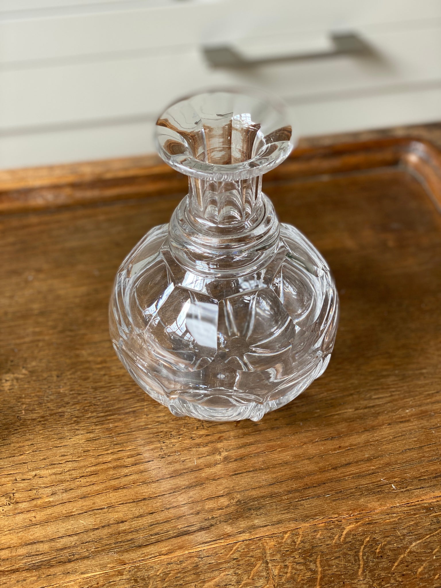 Pretty Heavy Cut Glass Decanter