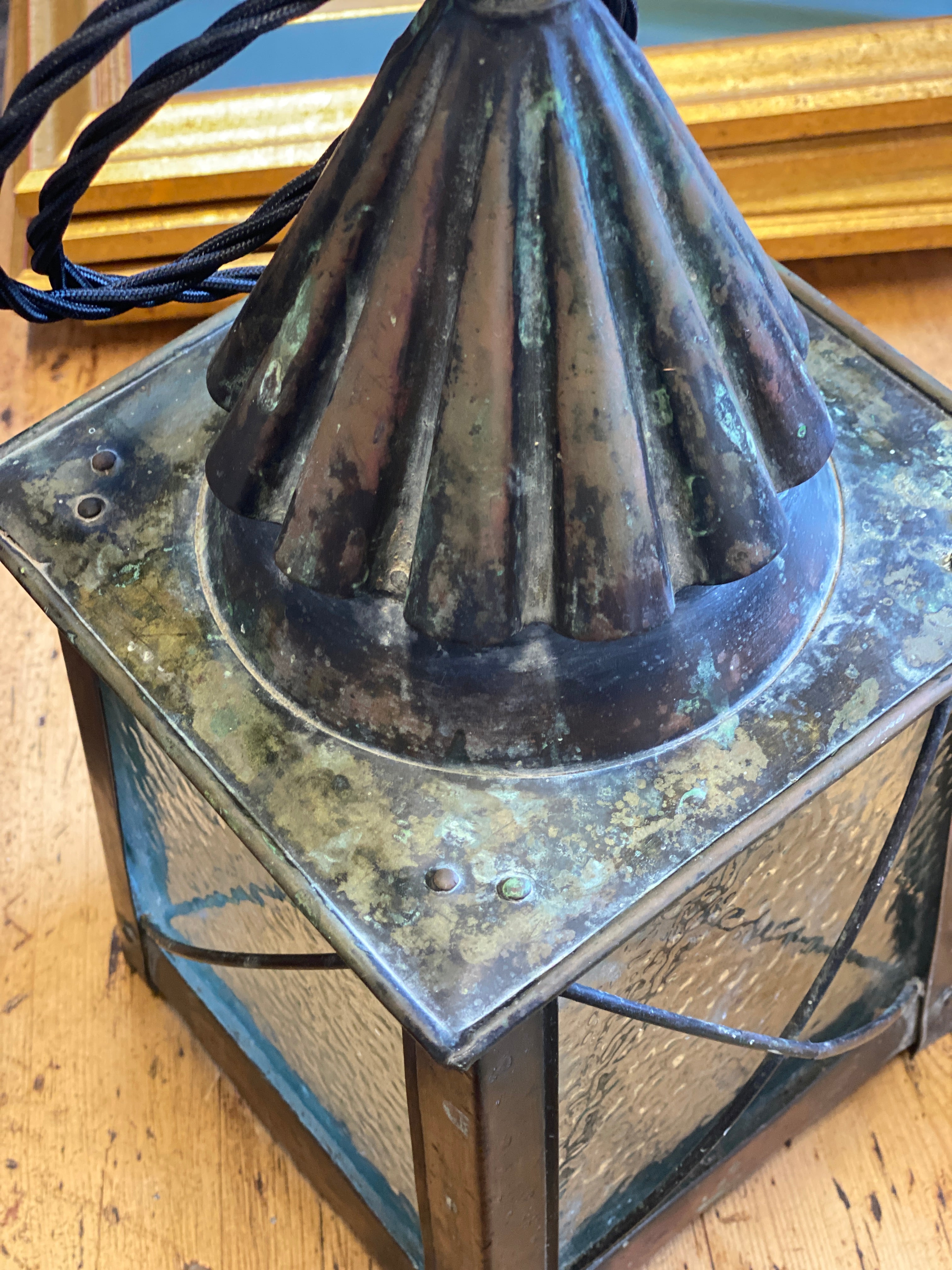 Arts & Crafts Copper Lantern