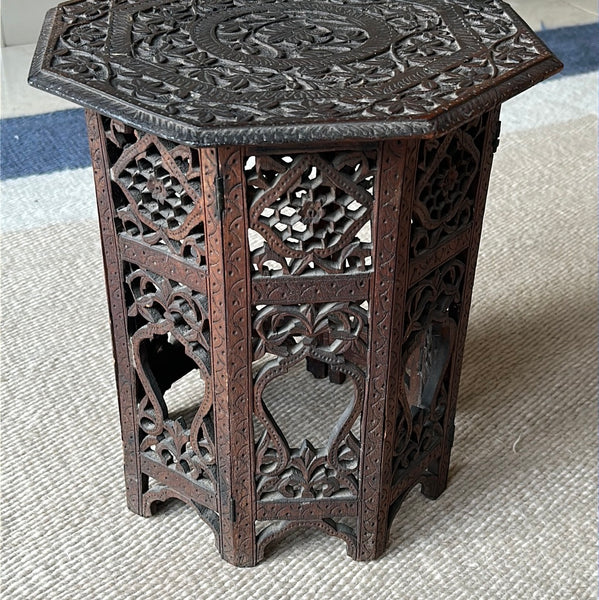 Charming vintage wooden carved table