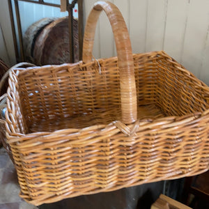 Ok Huge Vintage Handled Basket