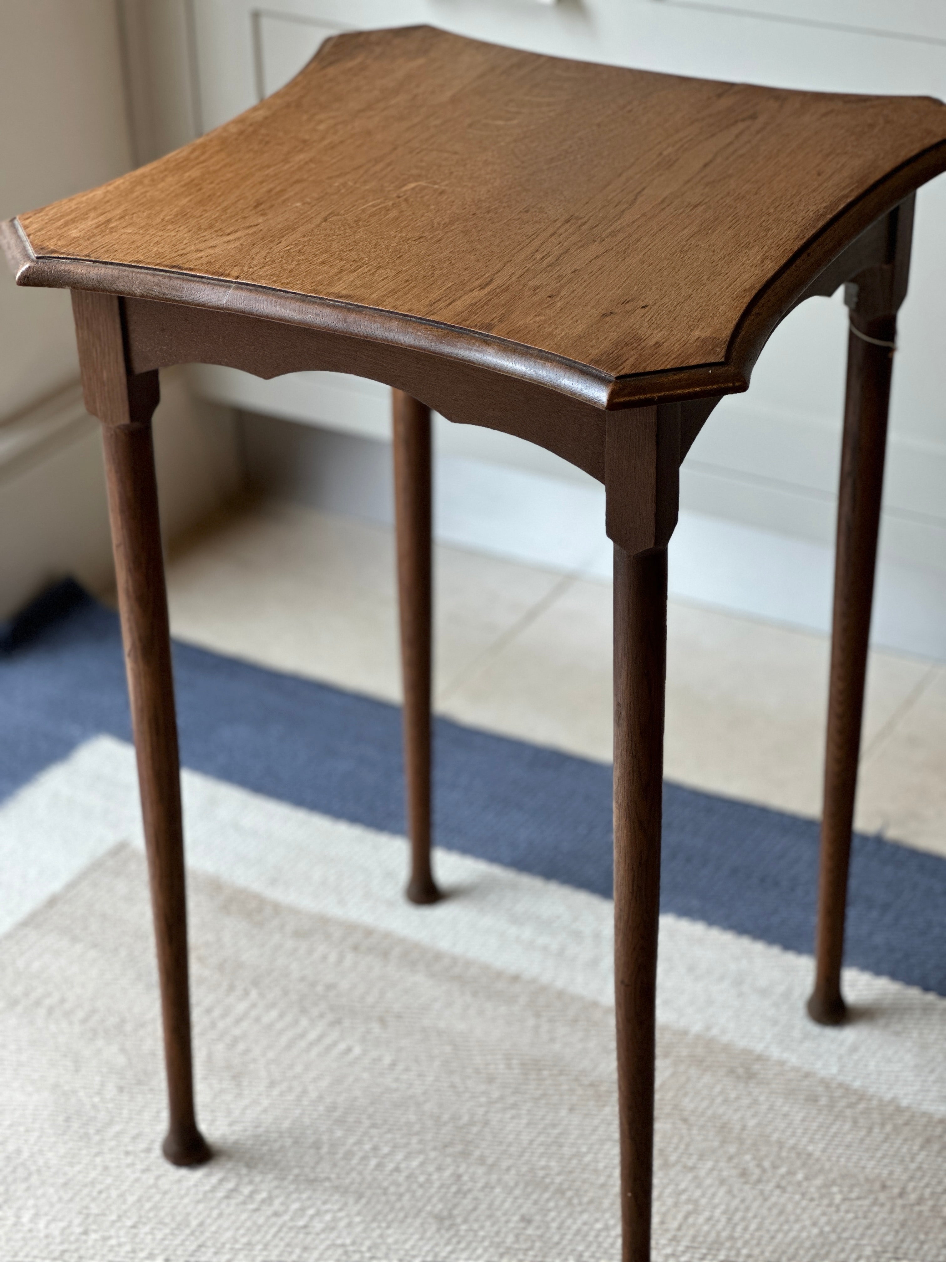 Oak Arts and Craft Table with Pad Feet