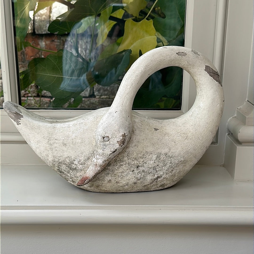 Vintage  Wooden Swan