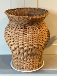 Vintage Wicker Vase or Planter