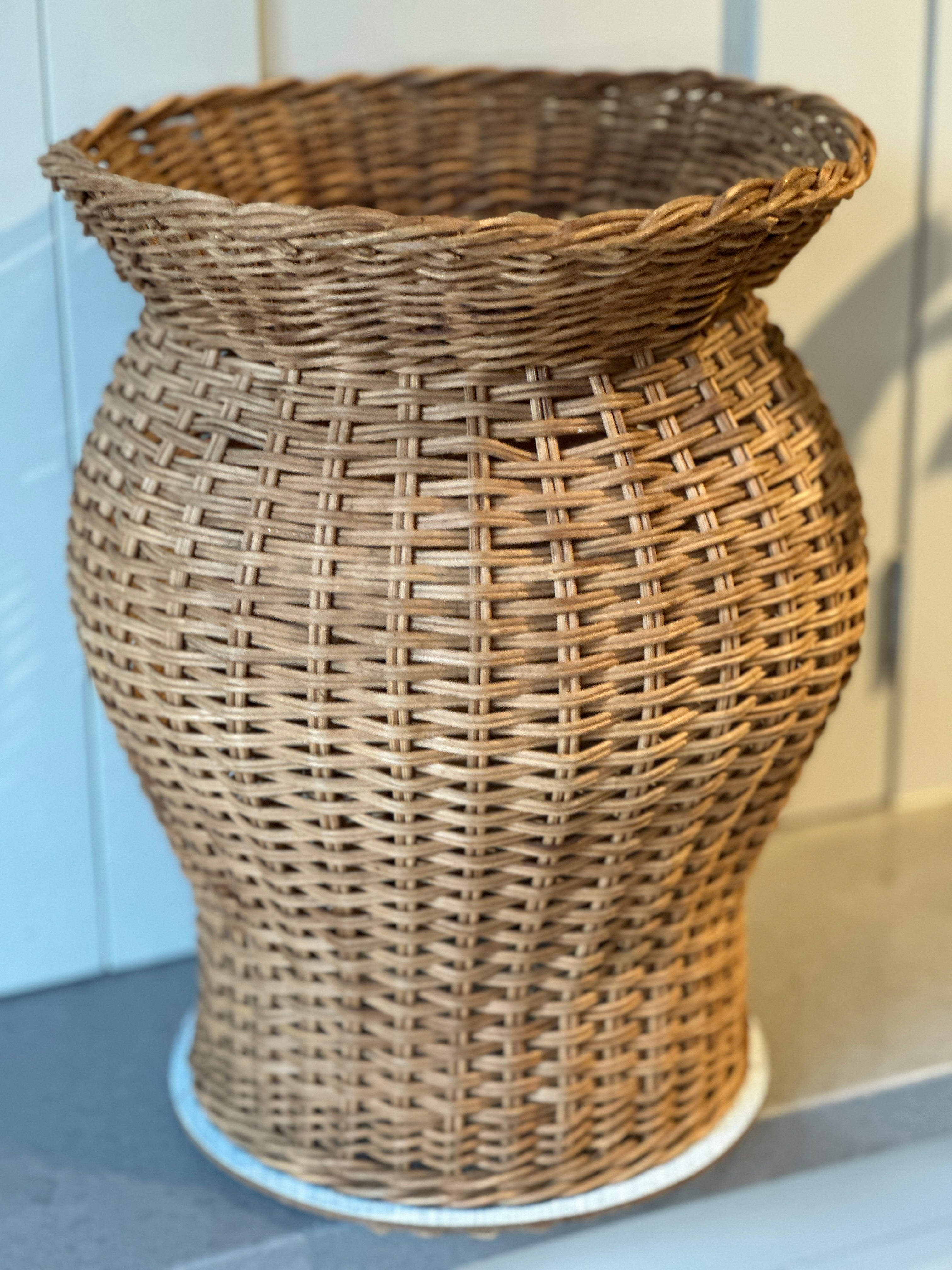 Vintage Wicker Vase or Planter