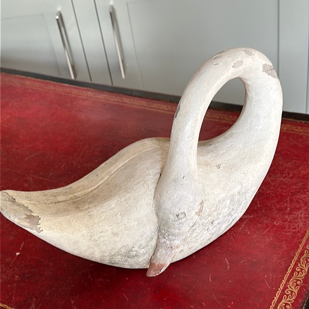 Vintage  Wooden Swan