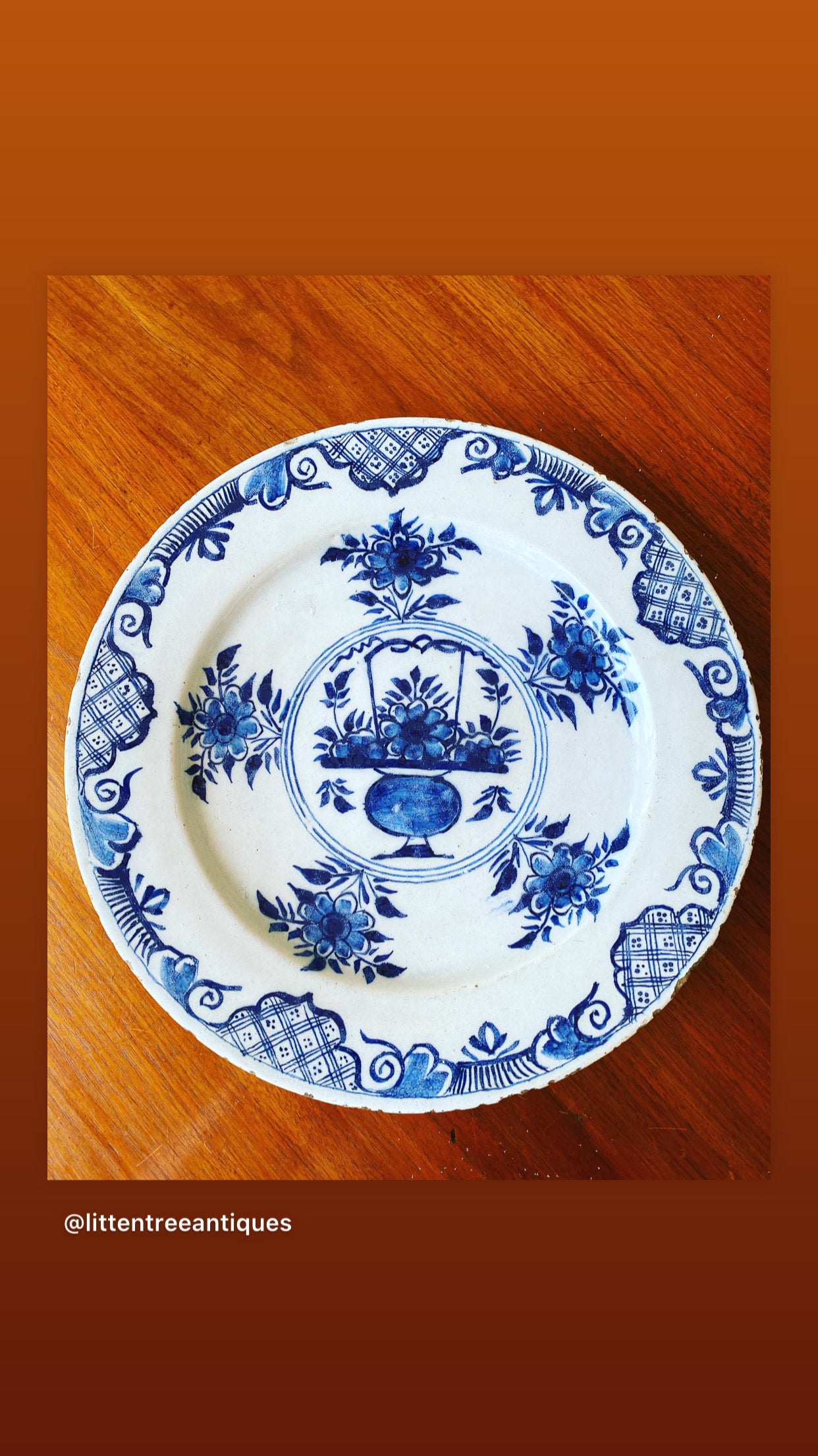 Wonderful Blue and White Delft Charger