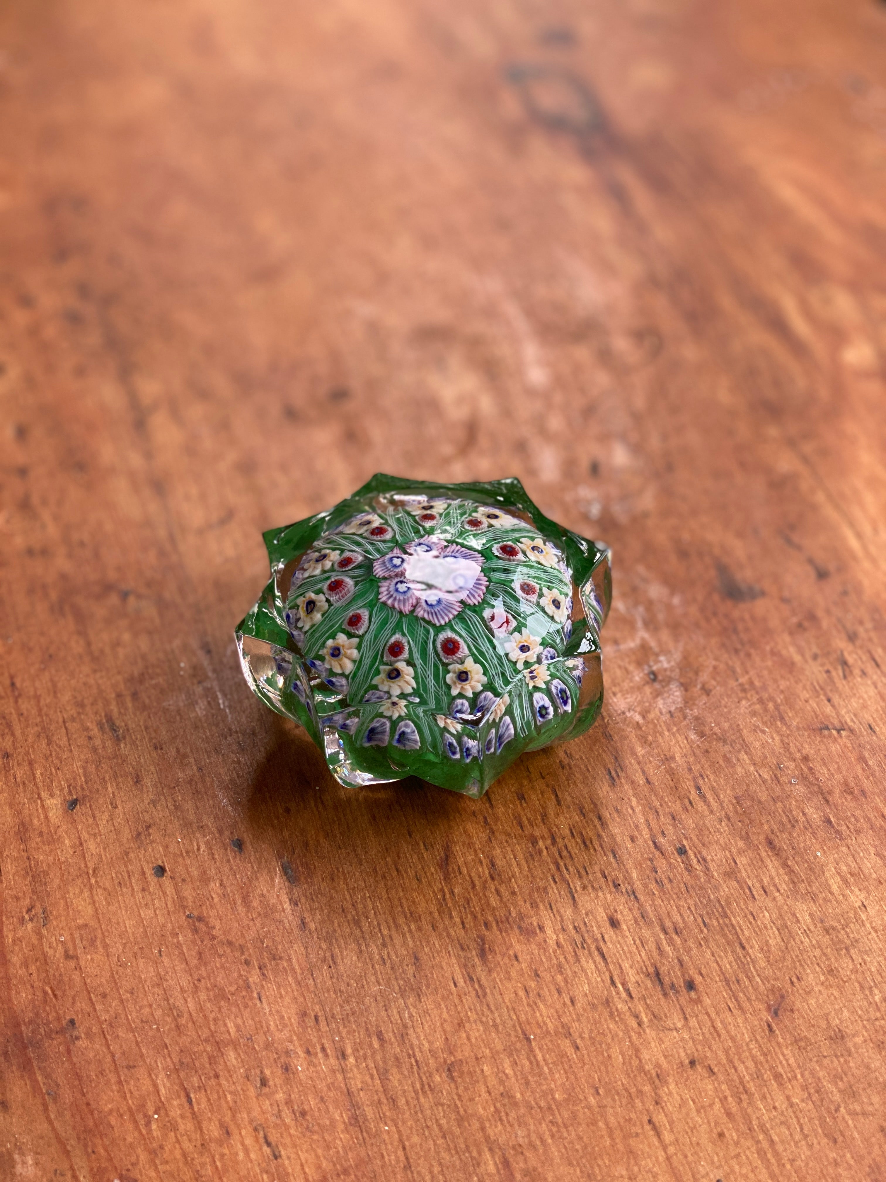 Green Star shaped Paperweight