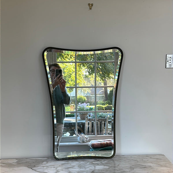 Italian Brass Mirror with a beautiful edging