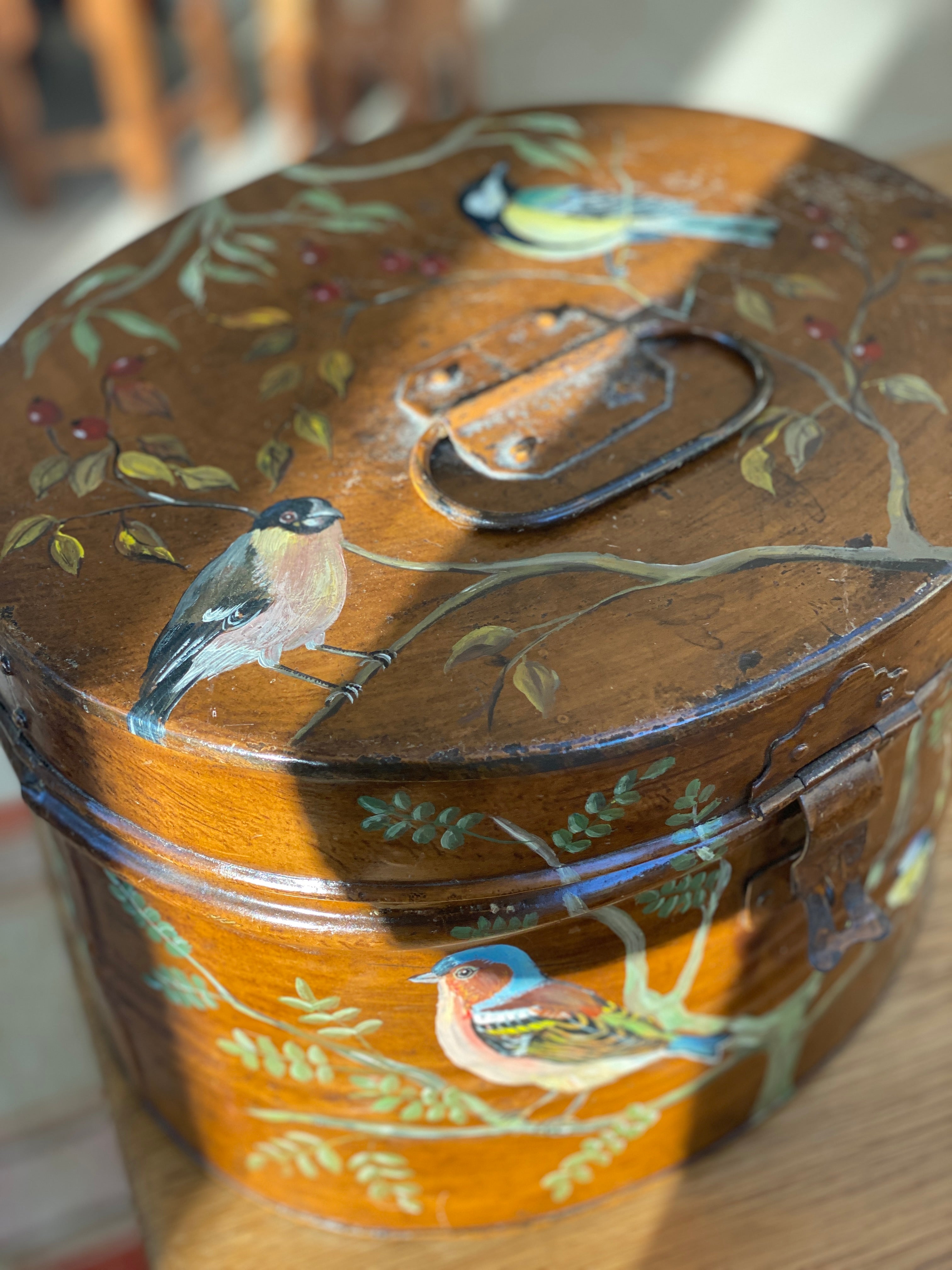 Beautiful Hand Painted Hat Box