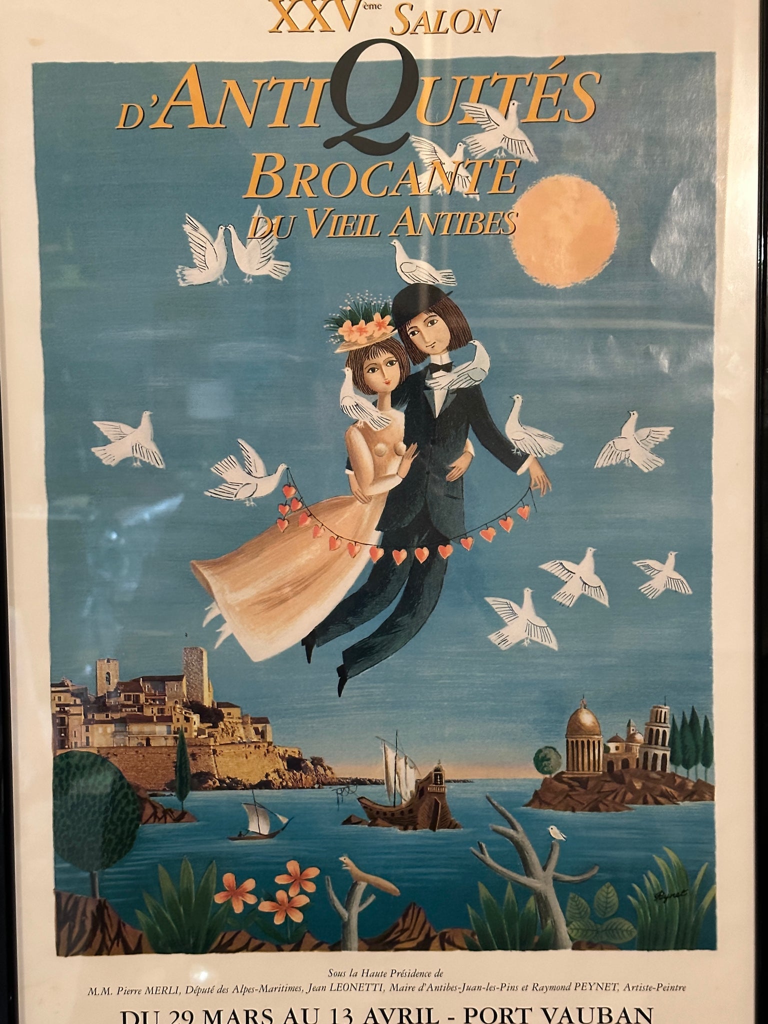 Charming French Poster for Antiques Fair