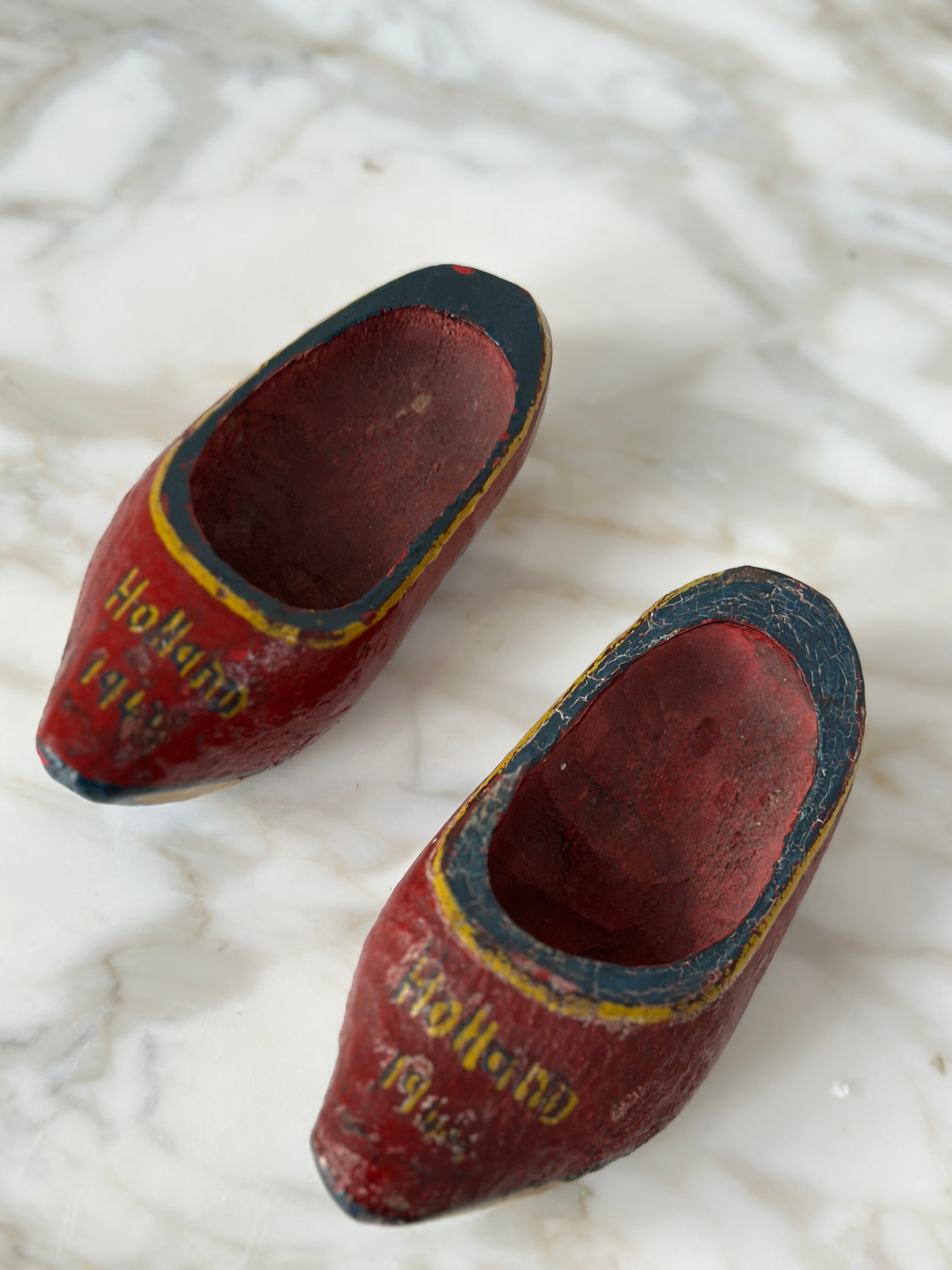 Tiny Souvenir Dutch Clogs dated 1948