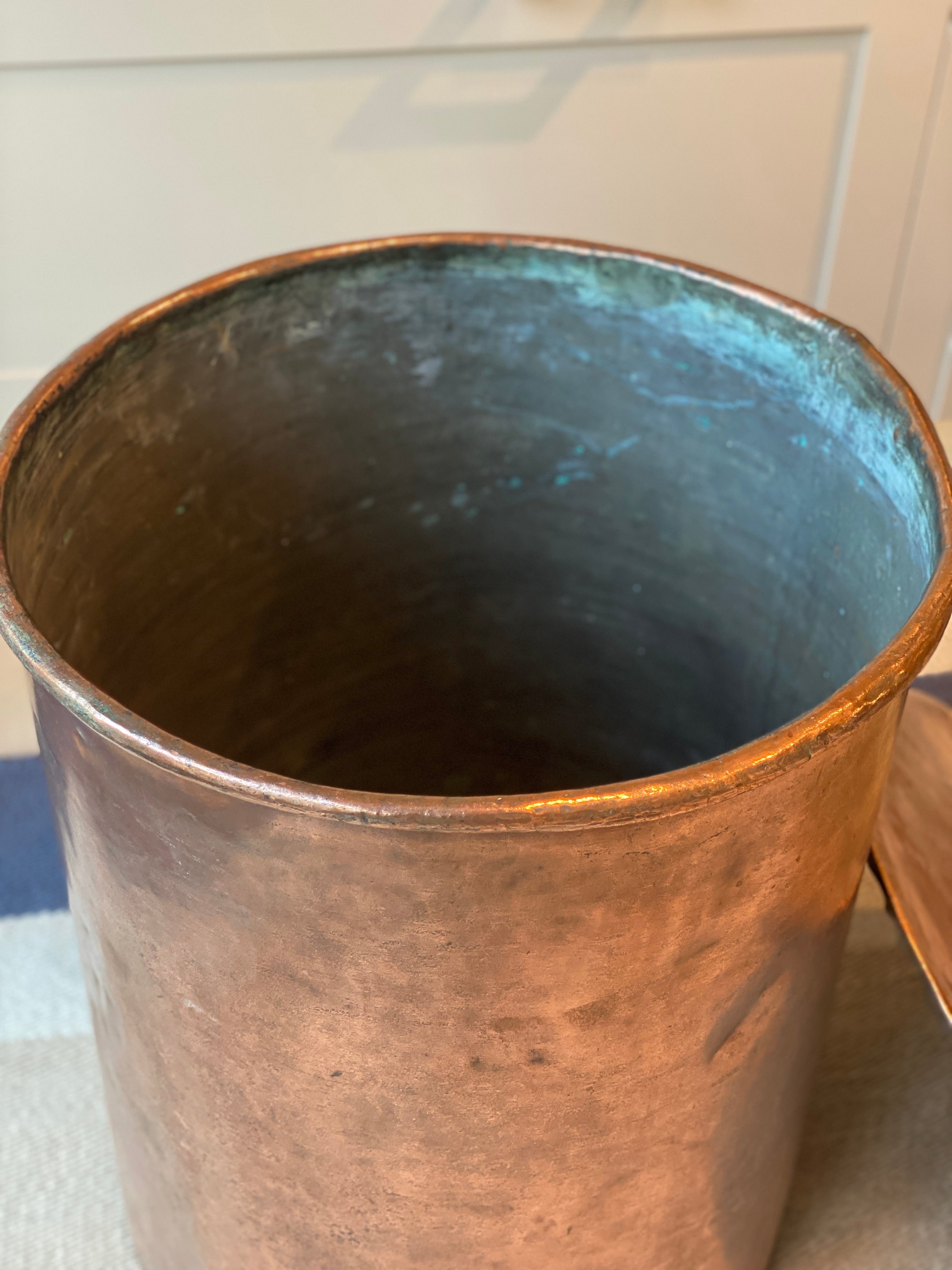 Extremely Large Decorative Copper Cistern with Lid