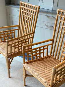 A really lovely pair of large vintage cane chairs.