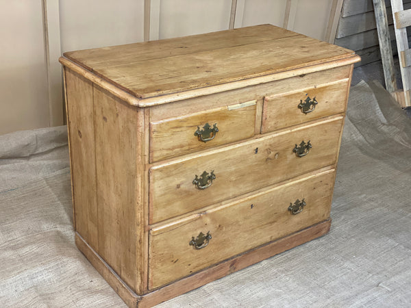 Small Antique Pitch Pine Chest of Drawers