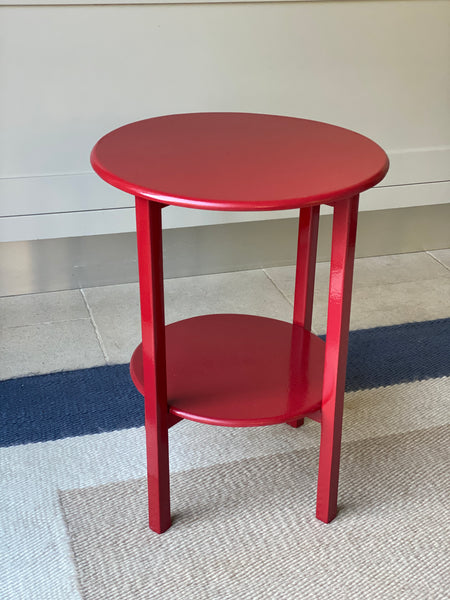 Small Vintage Red Lacquered Table