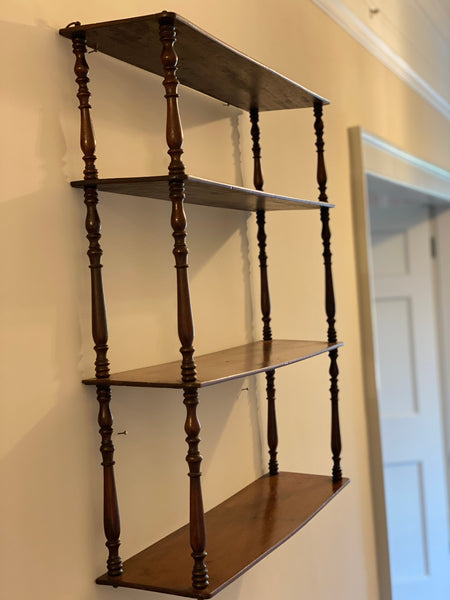 Fine 19th Century mahogany hanging shelves