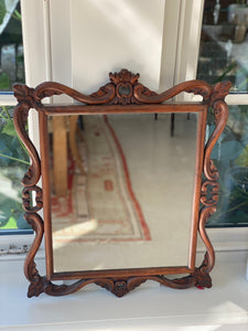 Small Ornate Wooden Mirror