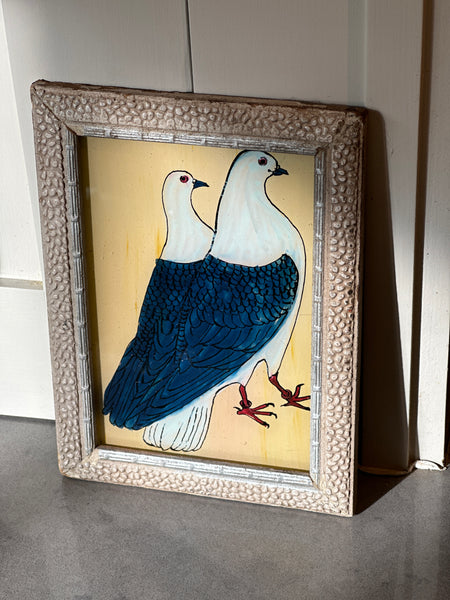 Small Reverse-Glass Doves