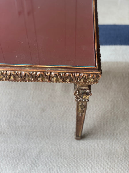 Gilt Gesso Coffee Table with Glass Top