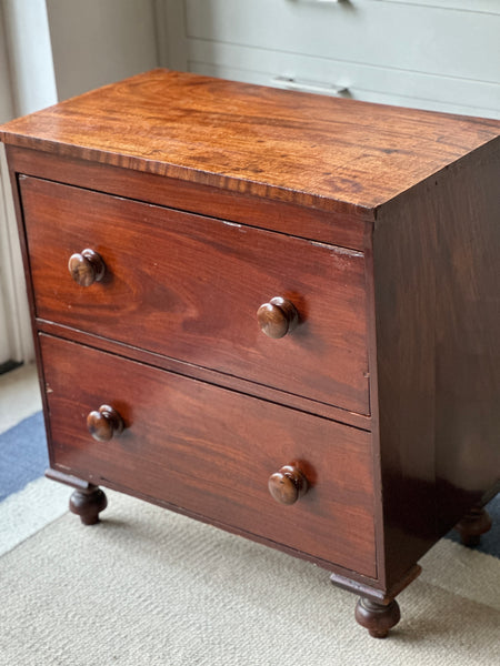 Small Mahogany Chest with Deep Drawers