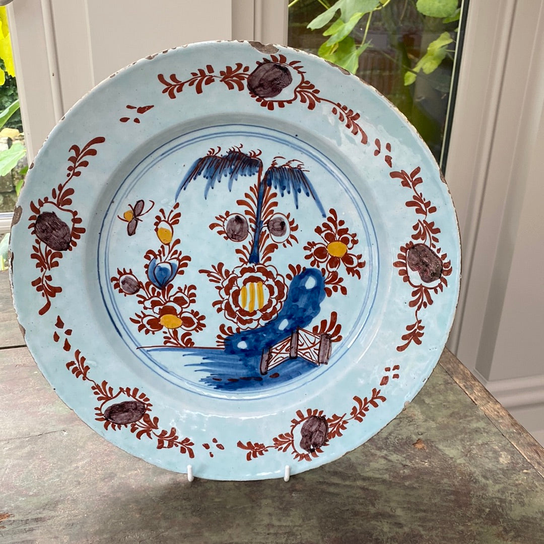 A Superb mid C18 Polychrome Delft Charger
