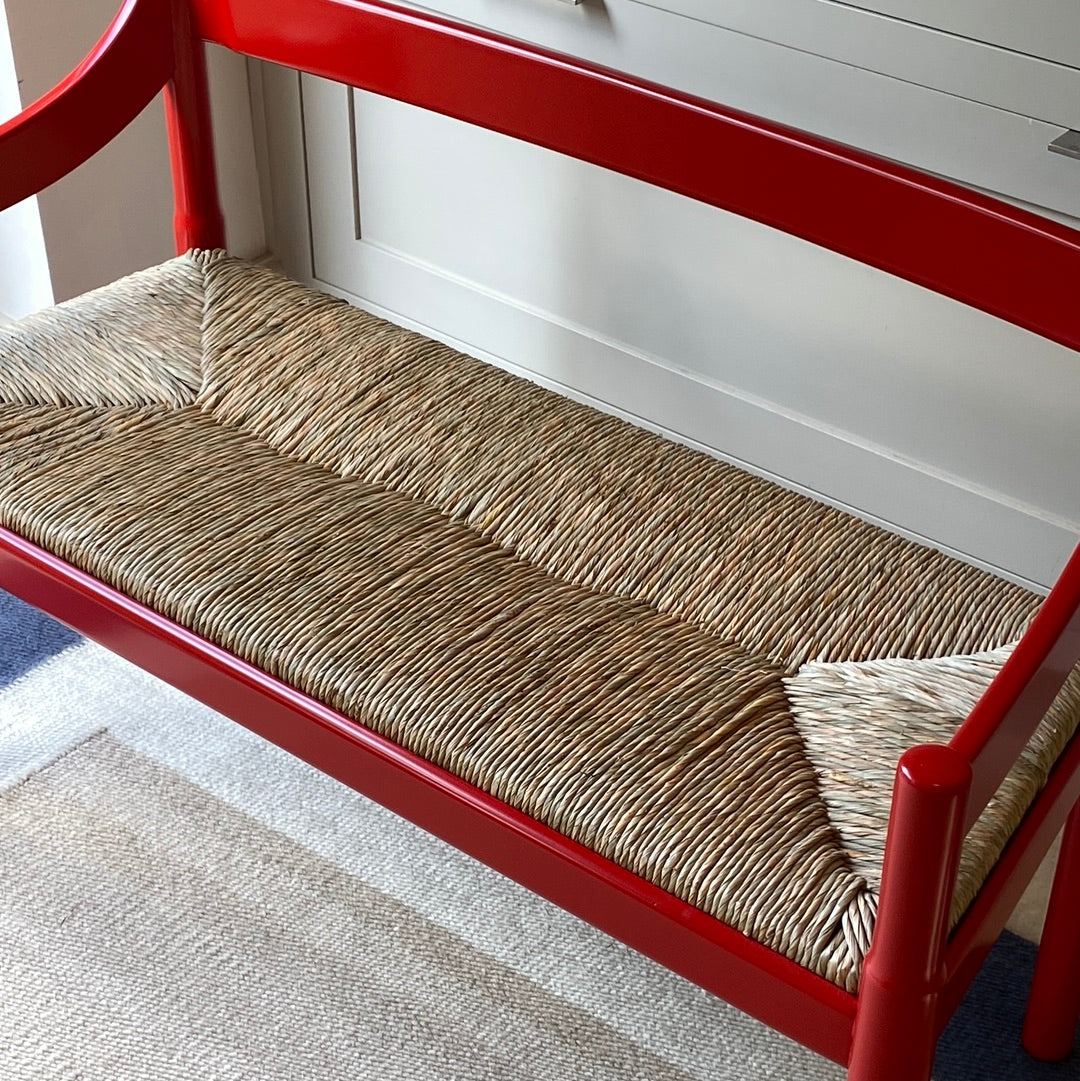 Vico Magistretti Red Carimate Bench