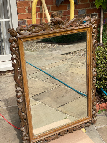Ornate Carved Wooden Mirror