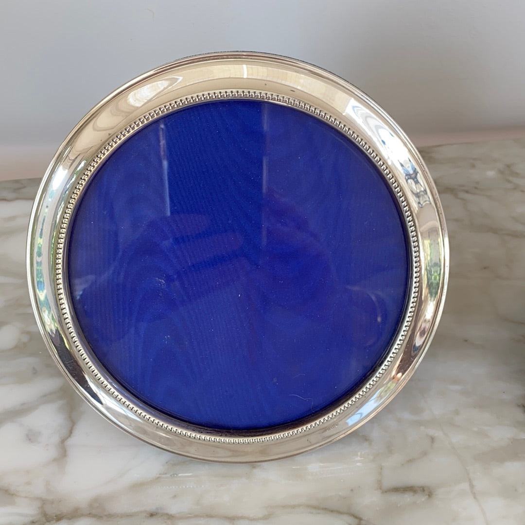 Medium Circular Vintage Silver Picture Frame