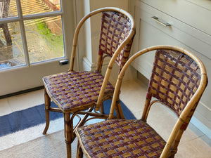 Vintage Split Cane French Bistro Chairs