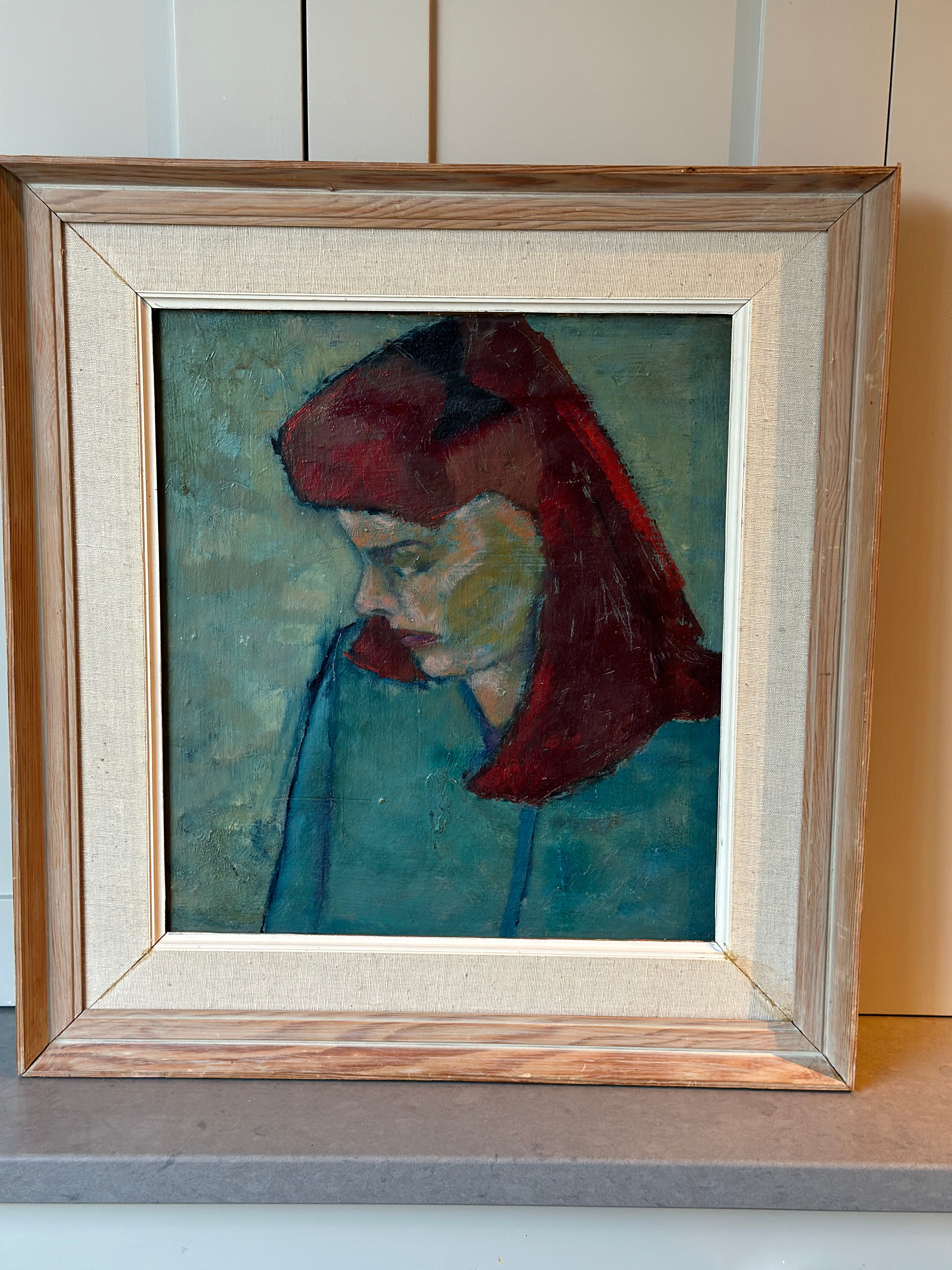 Swedish oil on board - Red Head