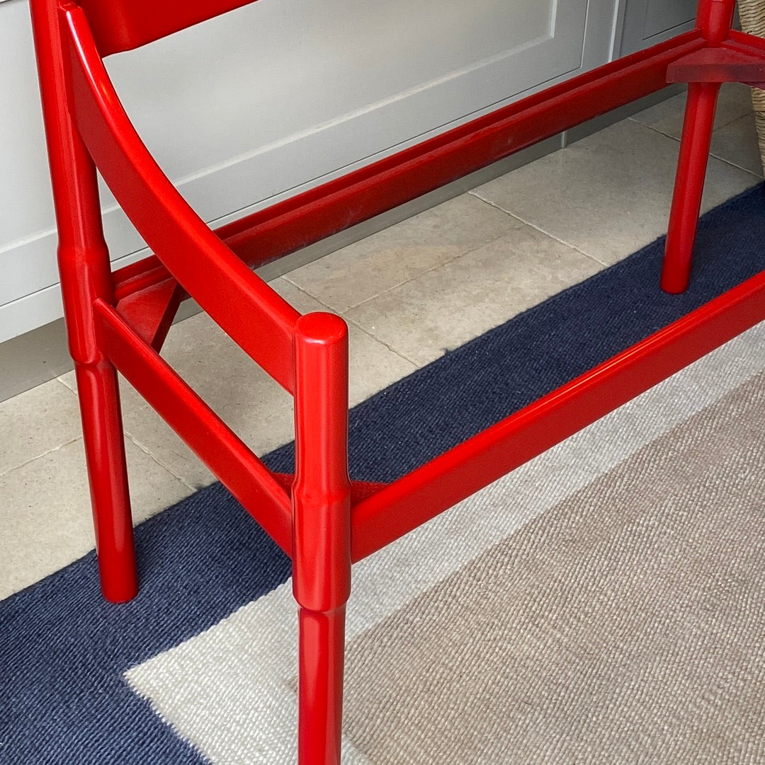 Vico Magistretti Red Carimate Bench