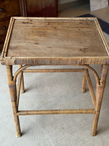 Vintage Wicker Table (49cm x 59cm)