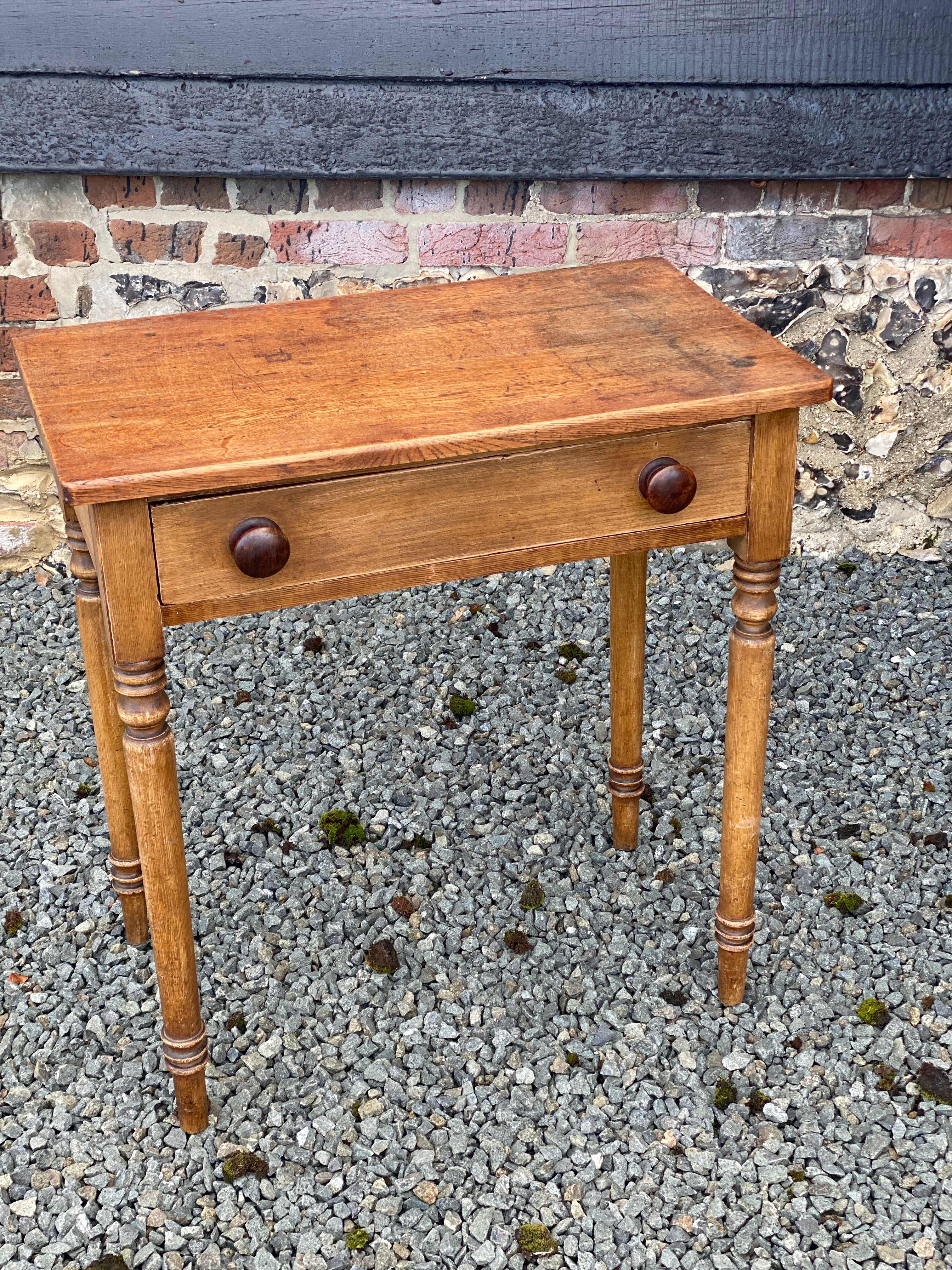 Charming Small Faux Oak Side Table