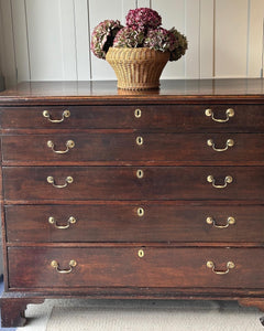 Large Early Georgian Chest with Wide Drawers