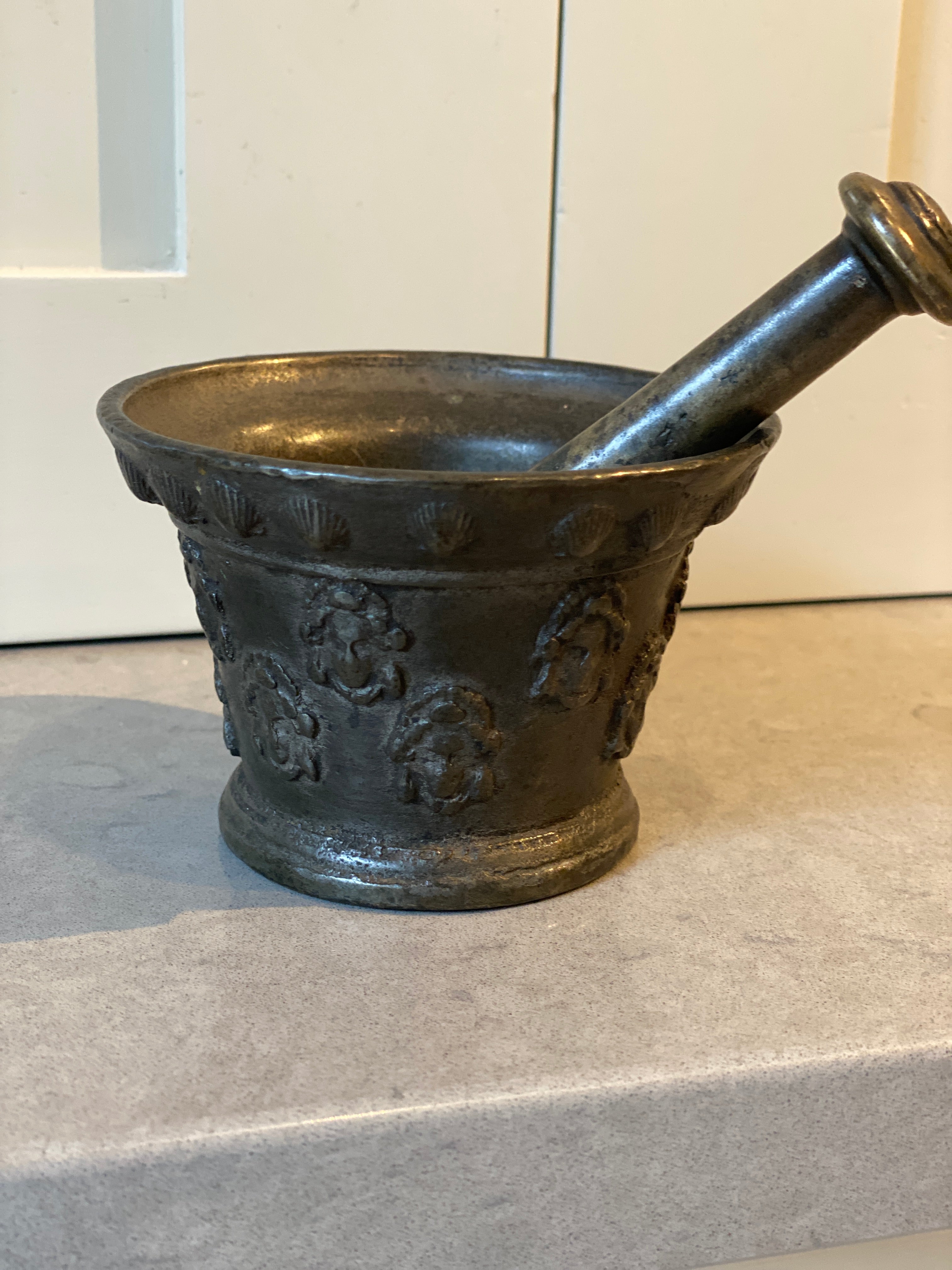 French Antique Pestle & Mortar C1570-80