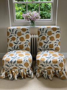 Pair of French Slipper Chairs