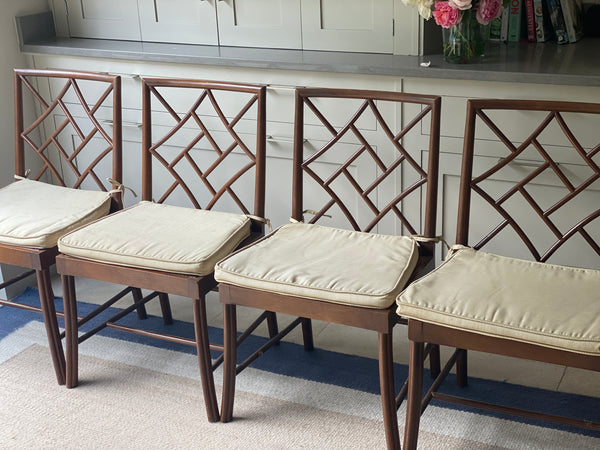Attractive Set of 4 Chippendale Style Chairs
