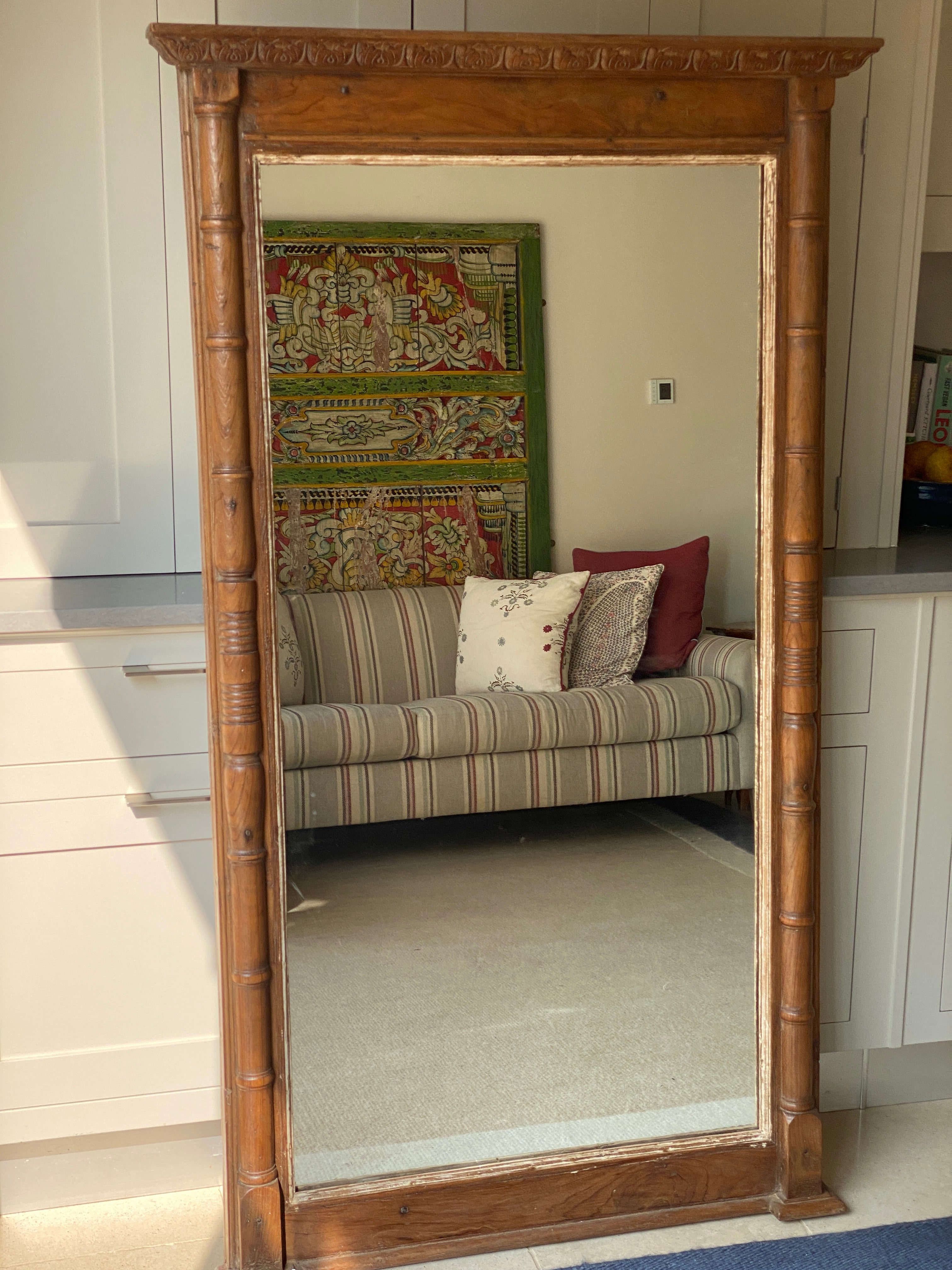 Large Indian Mirror in Hardwood