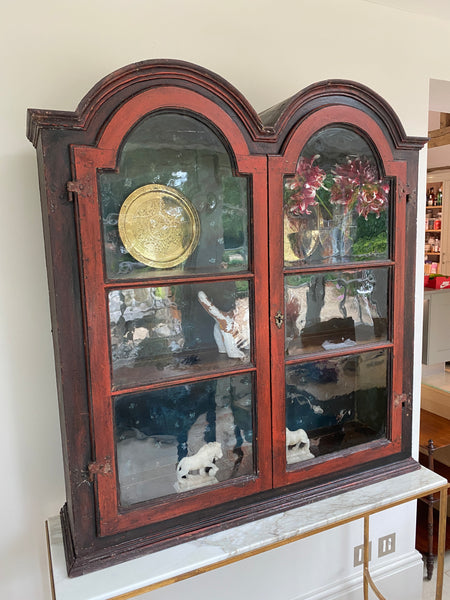 Stunning Old Dutch Glazed Cabinet