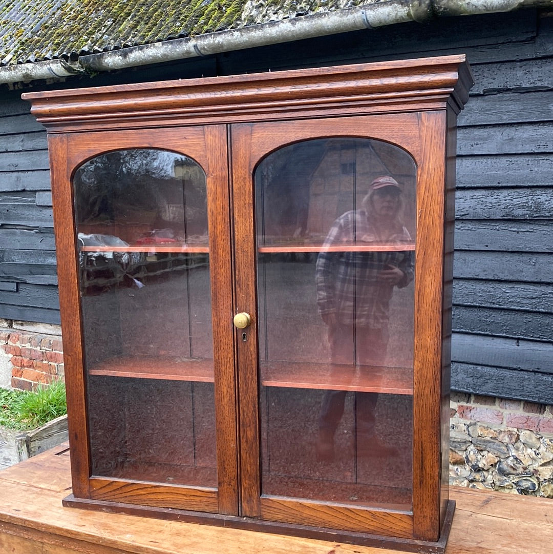 Vintage Glazed Oak Cabinet