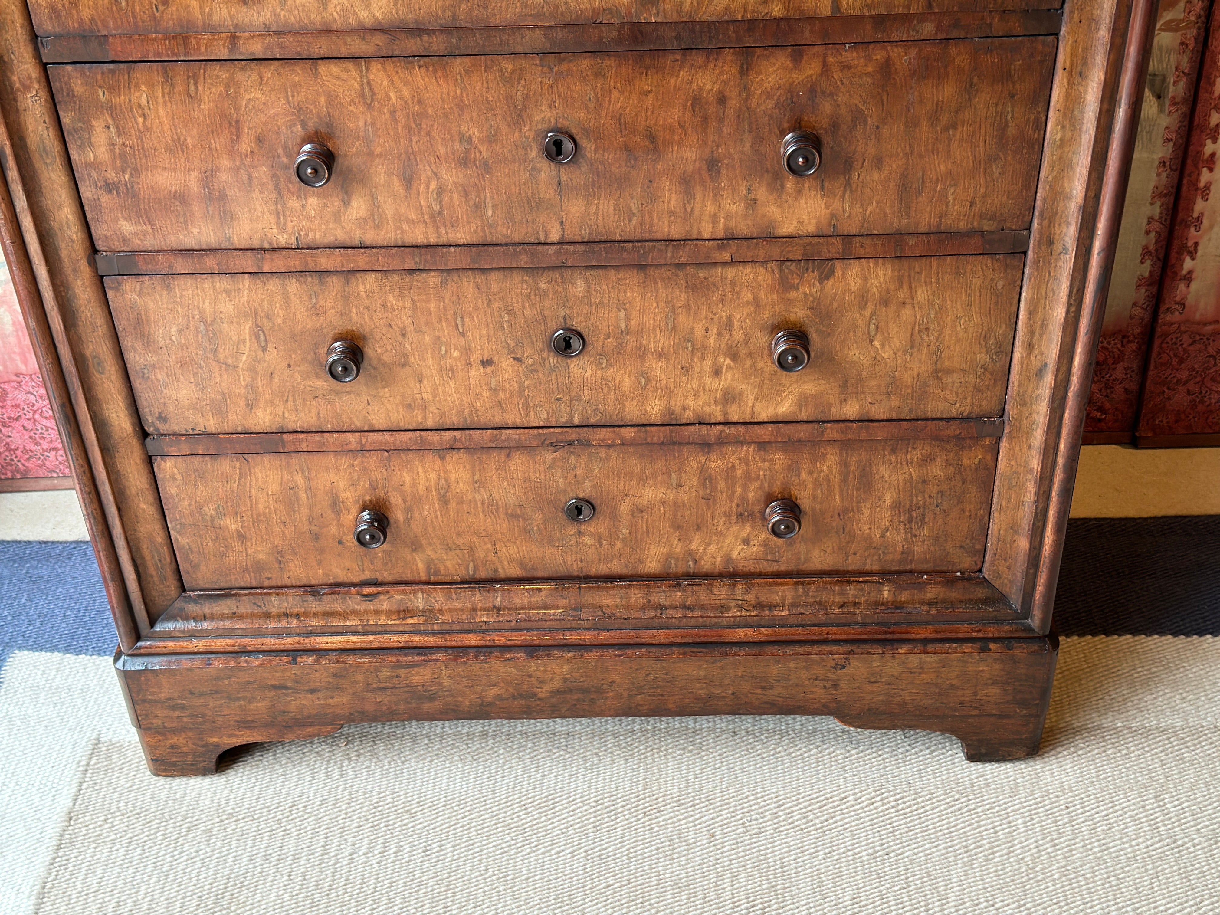 19th C Pollard Oak Tallboy