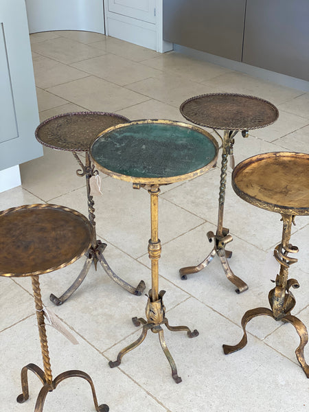 Spanish Mid Century Martini Table with turquoise top.