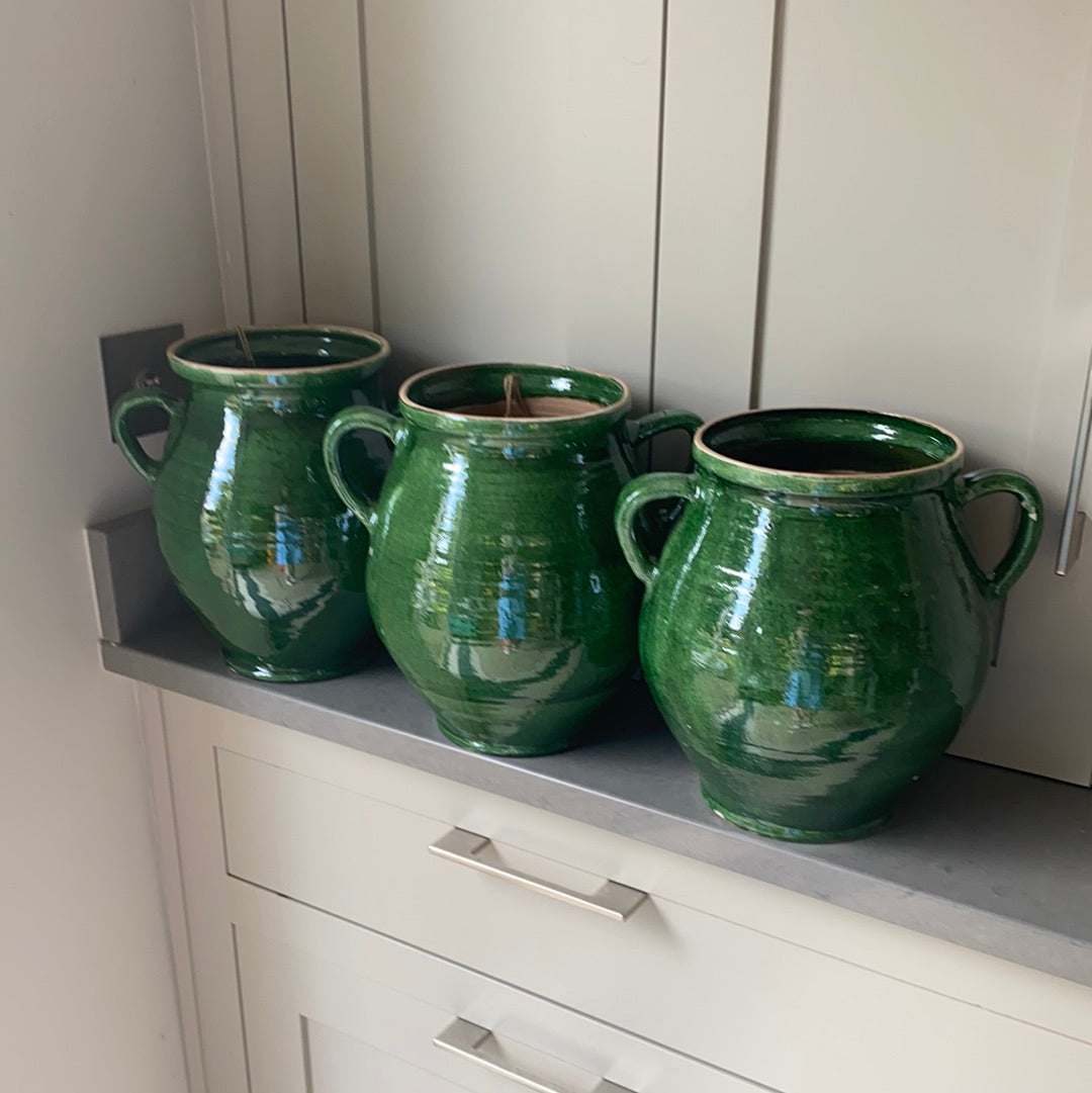 Large Vintage Hungarian Jugs/Urns - Dark Green