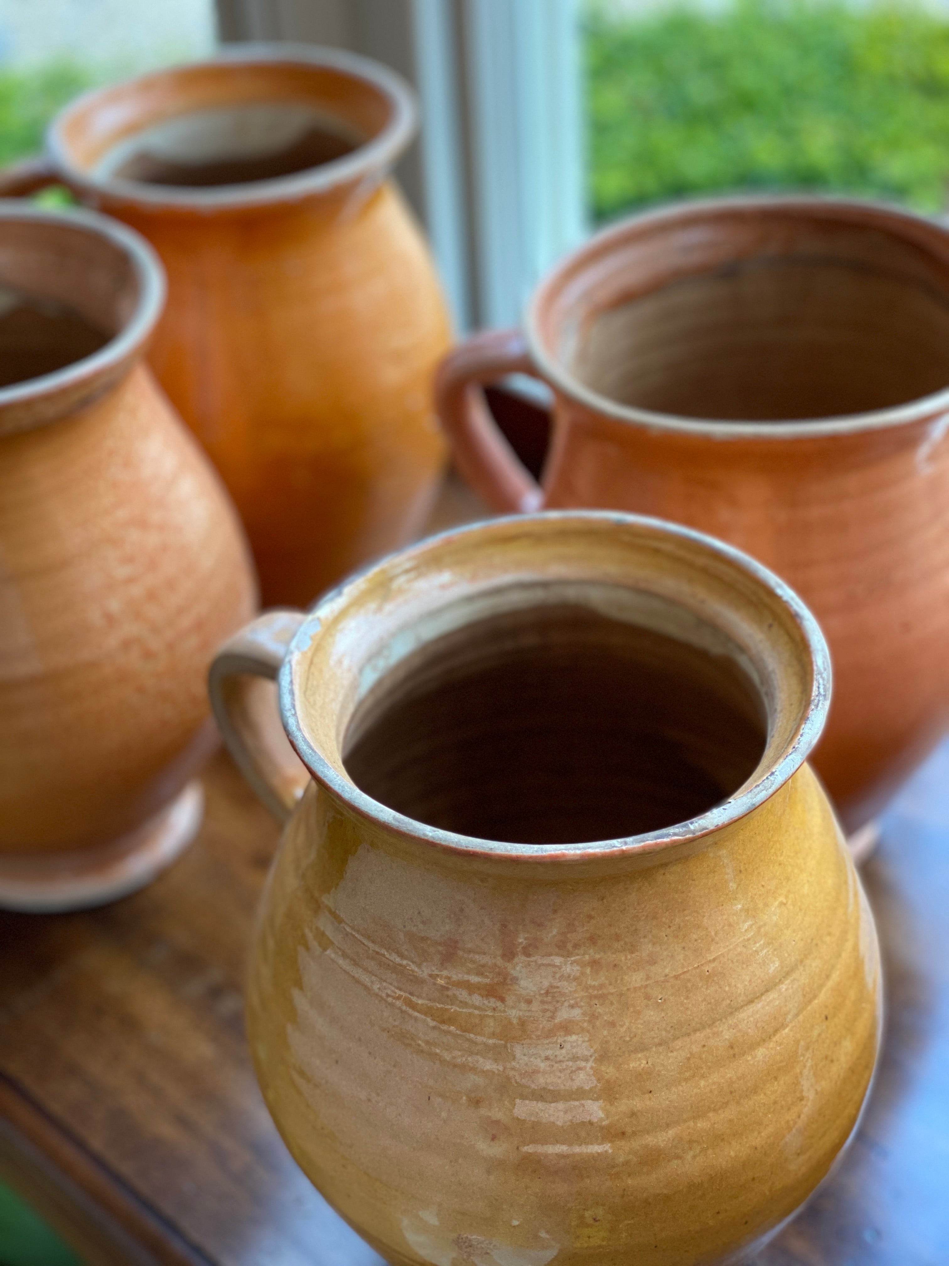 Large Vintage Hungarian Jug/Urns - Pale Orange