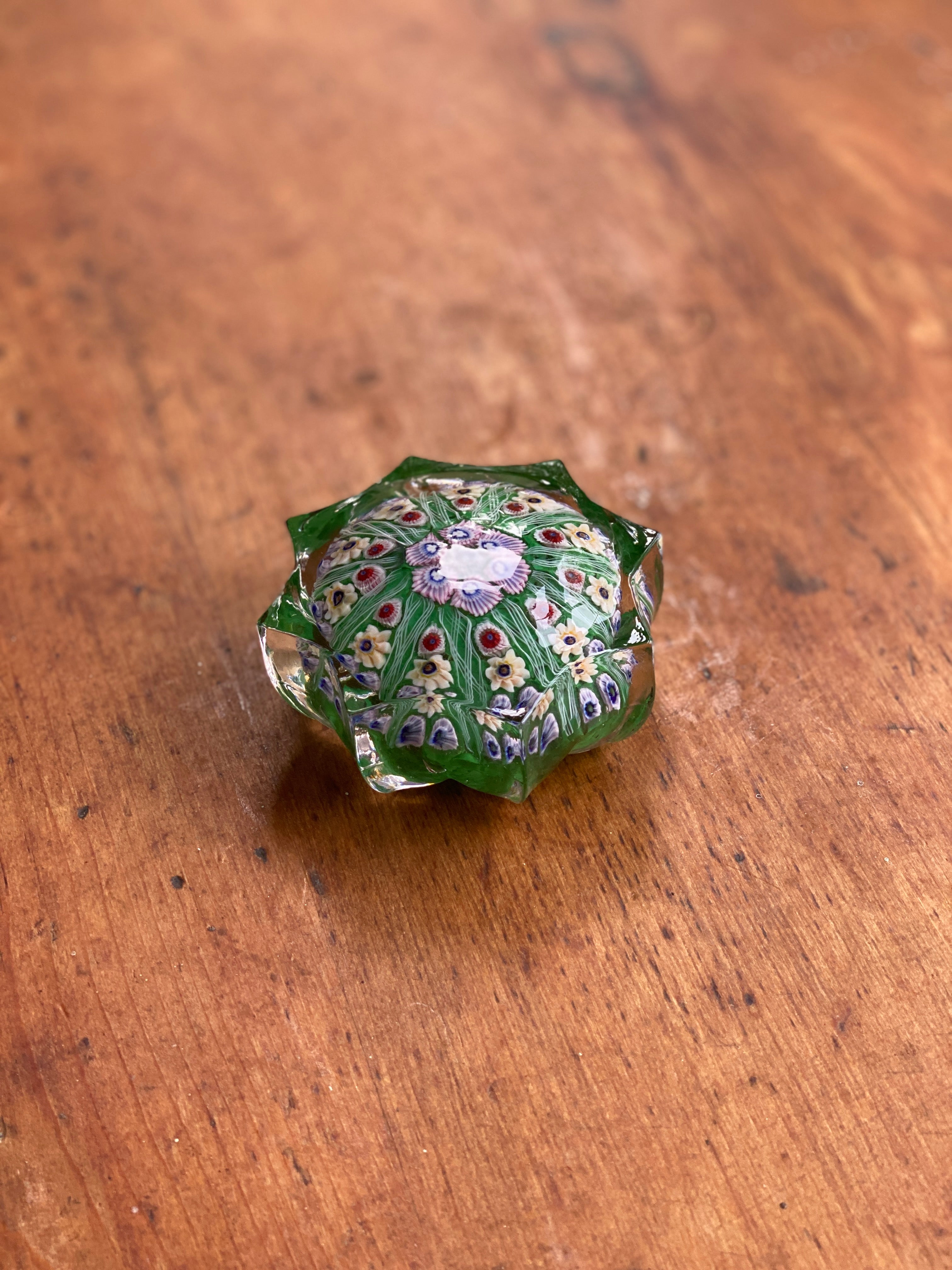 Green Star shaped Paperweight