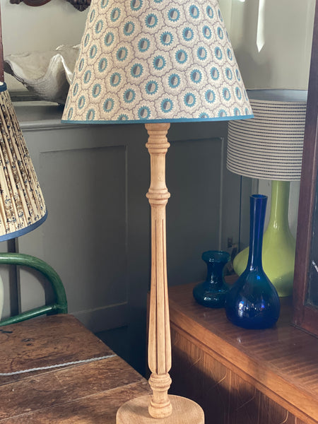 Tall Oak Table Lamp