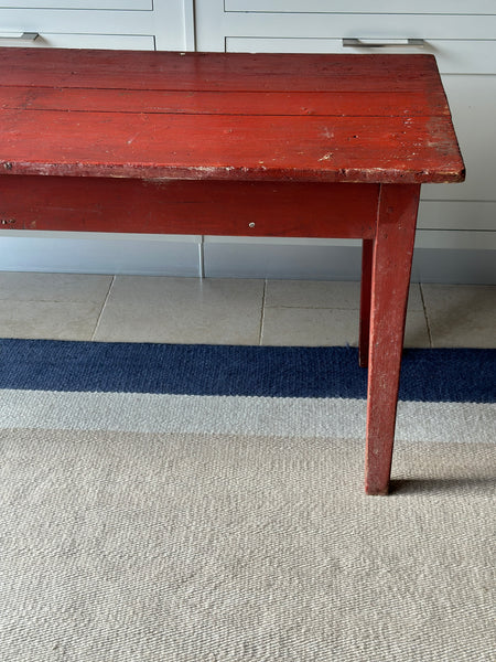 French Red Painted Farmhouse Console