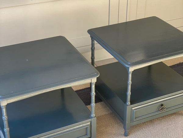 Pair of Vintage Lacquered Low Tables